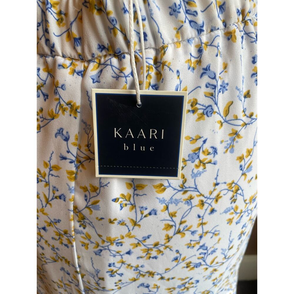 NWT Kaari Blue Medium La Dolce Vita Layered Floral Skirt $80 - Picture 4 of 9